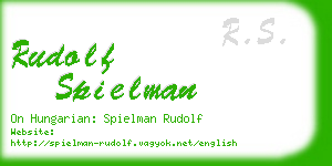 rudolf spielman business card
